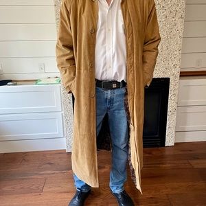 1990s Leather Western Cowboy Duster Riding Coat